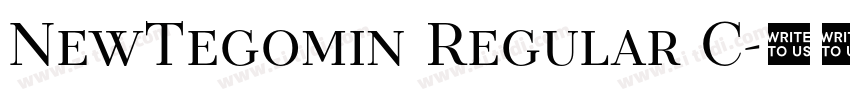 NewTegomin Regular C字体转换 NewTegomin Regular C字体转换